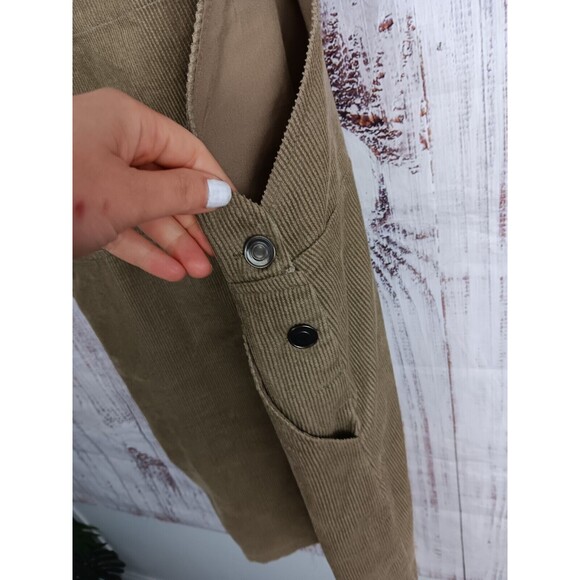 Listicle Corduroy Bib Overalls Skirt Girls Size Large Green - Picture 5 of 8